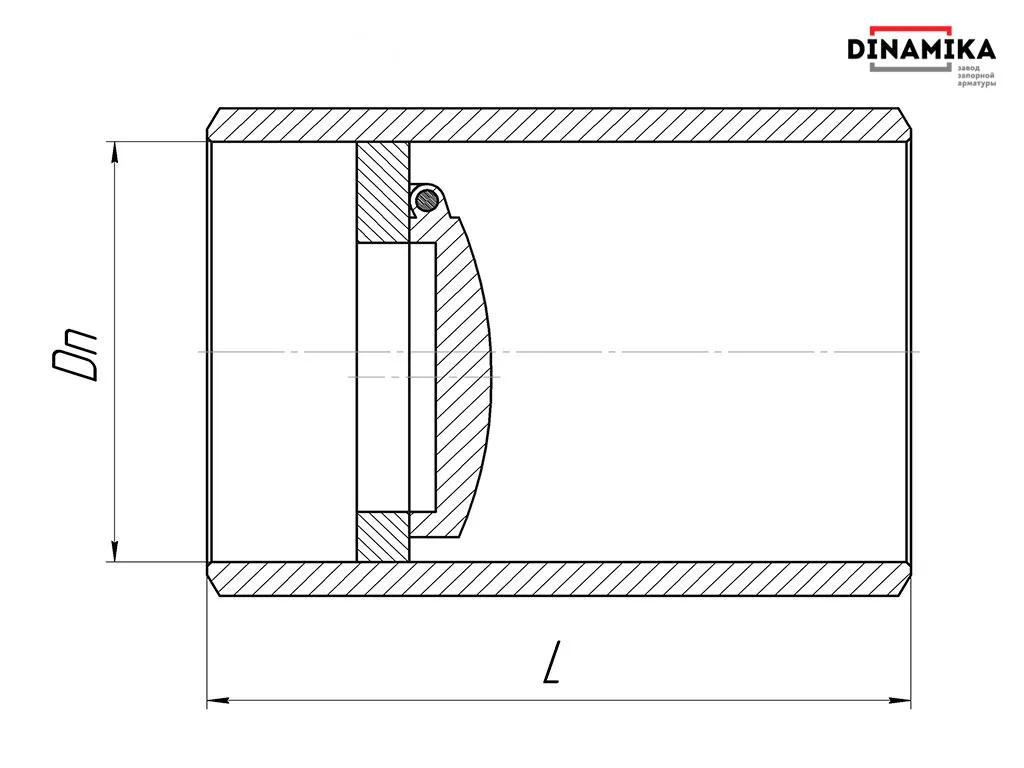 Обратный клапан 19с38нж Ду350 под приварку